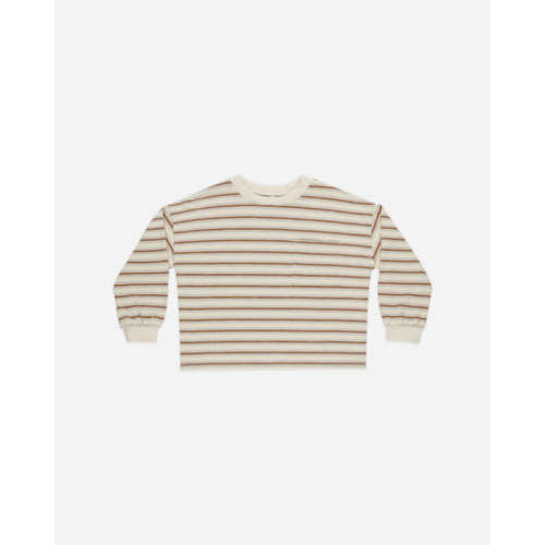 Relaxed Long Sleeve Tee || Saddle Stripe