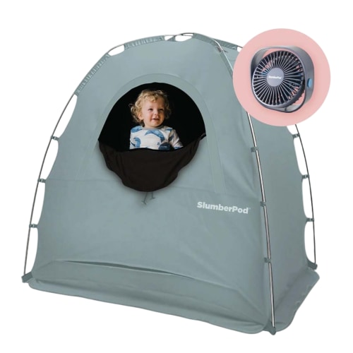 SlumberPod 3.0 Sleep Canopy with Fan, Slate Blue