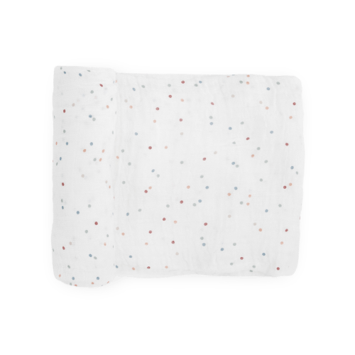 Cotton Muslin Swaddle Blanket - Dots