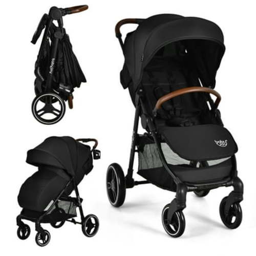 Costway High Landscape Baby Stroller Pushchair with Expandable & Footmuff Canopy 20 lbs 0-3 Years