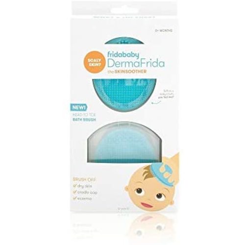 DermaFrida The SkinSoother Baby Bath Silicone Brush by Fridababy | Baby Essential for Dry Skin, Cradle Cap and Eczema (2 Pack)