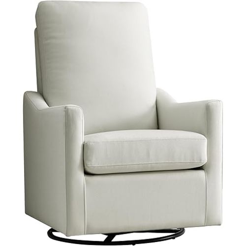 Delta Children Adley Nursery Glider Swivel Chair - Greenguard Gold Certified, Cream