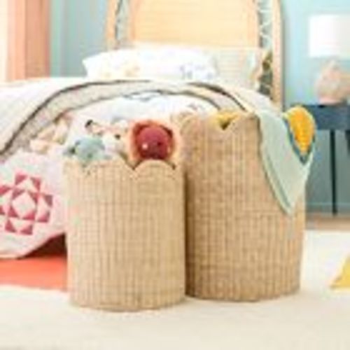 Misha & Puff Rattan Baskets (Set of 2) | West Elm