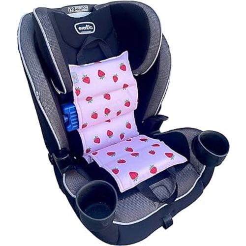 Car Seat Cooler for Children - Car Seat Cover - Summer Ice Pack Seat Cooler Mat - Car Seat Protectors for Child Baby Car Seat (Strawberry)