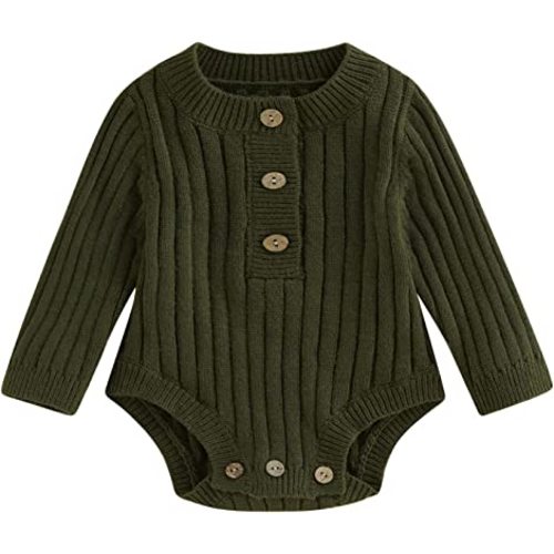FYBITBO Baby Girl Boy Sweater Knit Oversized Pullover Sweatshirt Romper Onesie Warm Fall Winter Clothes Outfit Newborn