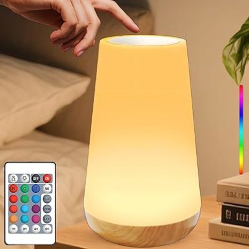 Night Light for Baby Nursery, 13 Colors Changing Touch Dimmable Nursery Lamp with Timer, USB Rechargeable Portable Kids Night Light for Bedtime Routine Baby Breastfeeding