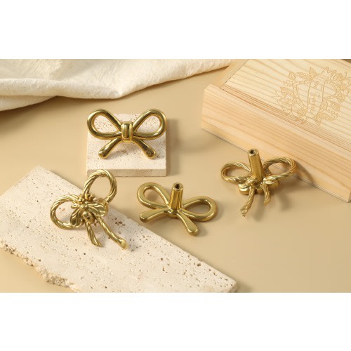 Bow knot drawer pulls,Bee bow Cupboard Door knobs,Custom Engraved Solid brass cabinet Knobs ,Nursery girls room knobs,Closet door handles