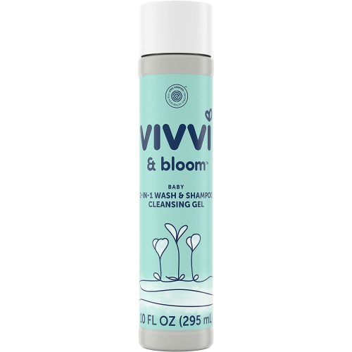 Vivvi & Bloom Gentle 2-in-1 Baby Wash & Shampoo Cleansing Gel, Leaves Sensitive Skin Feeling Healthy & Moisturized, Tear-Free, Formulated Without sulfates, paraben, and Dyes, 10 fl. Oz