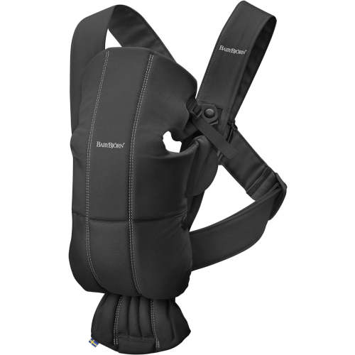 BabyBjorn Baby Carrier Mini, Black Woven