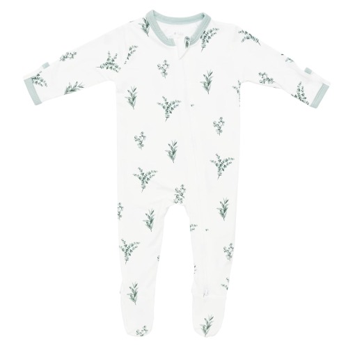Zippered Footie in Eucalyptus