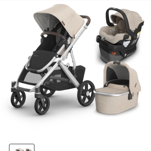 UPPAbaby Vista V3 From Birth Complete Travel System (Stroller + Mesa V3 Infant Car Seat + Bassinet V3)  - Declan / Declan / Declan