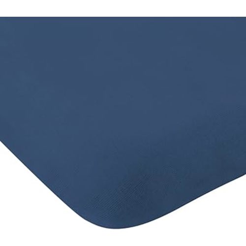 Travel Crib Sheet Cotton Compatible with Guava Lotus, Dream on Me Travel Crib Light Playard and Others, Ultra Soft Breathable Sheet, Unisex, Boys & Girls, Navy