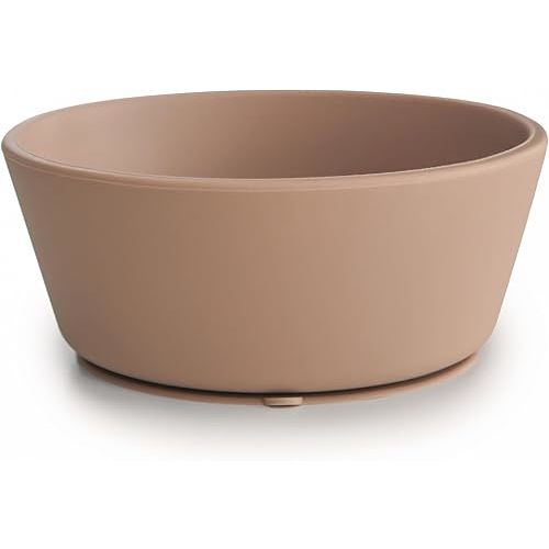 mushie Silicone Suction Bowl | BPA-Free Non-Slip Design (Natural)