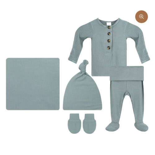 Ford Ribbed Newborn Hat Bundle (Top + Bottom)