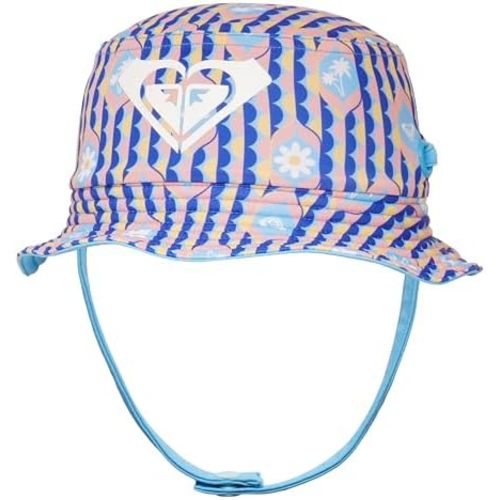 Roxy Baby's Swim Bucket Hat - Wide Brim Sun Protection - Stylish and Functional Swimwear, Durable Lycra - Snap Chin Strap
