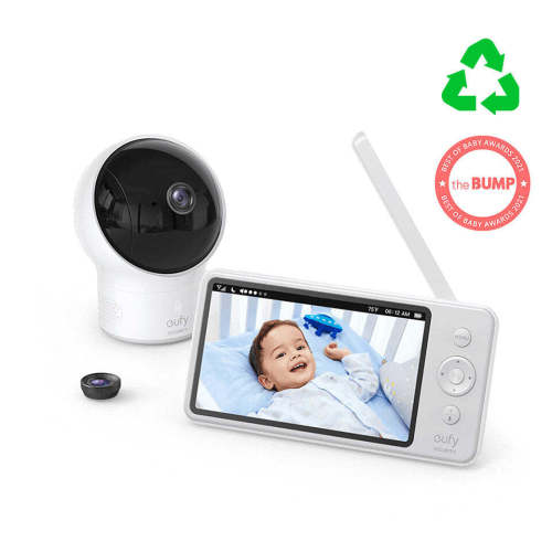 eufy E110 Video Baby Monitor 720P Security Camera 5"Display Lullaby Night Vision