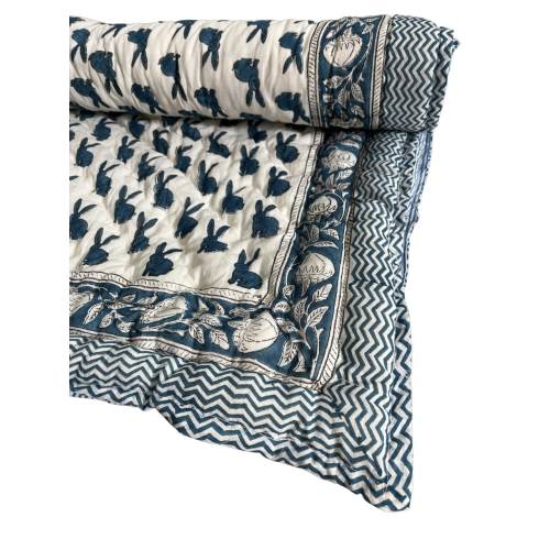 Indian Handmade Baby Quilt Cotton Baby Quilt Hand Block Print Cotton Kantha Bedding Baby Blanket Kantha Baby Quilt 40x40&quot;inch Toddler Beding