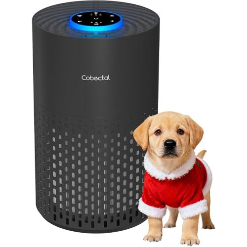Air Purifiers for Bedroom Home, Cobectal Air Cleaner with HEPA 3-in-1 Filter for Room up to 1050 ft², Aroma Function, Sleep Mode, Portable Air Purifiers for Office, Dorm, RVs, Black