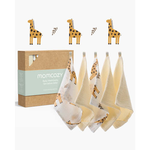 Momcozy Baby Washcloths – Soft 4-Layer Cotton, Gentle for Newborns