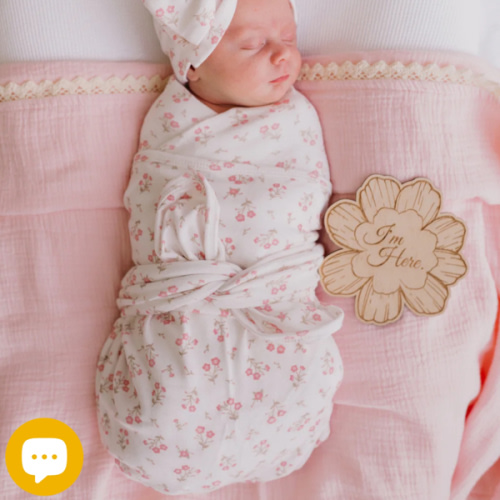 Swaddle Set | Paisley Peony – Little and Fern