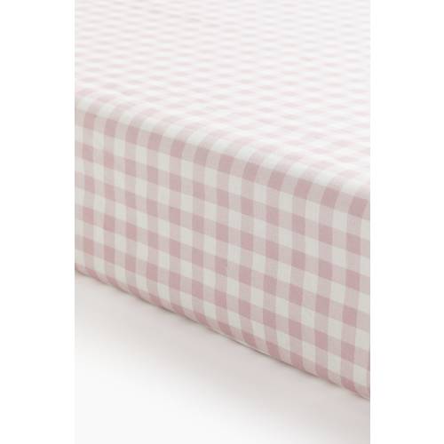 GINGHAM-CHECKED FITTED CRIB SHEET