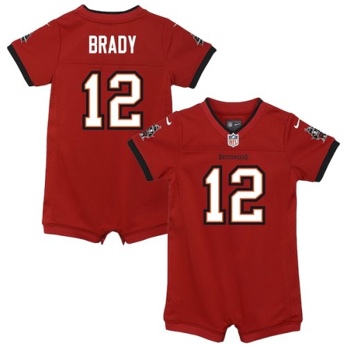 Newborn & Infant Tampa Bay Buccaneers Tom Brady Nike Red Game Romper Jersey