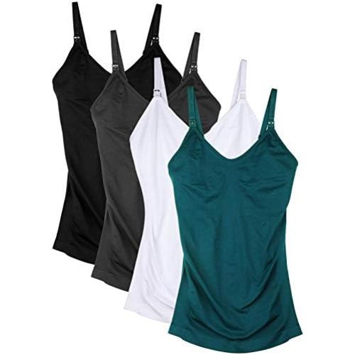 Womens Maternity Nursing Tank Cami for Breastfeeding with Adjustable Straps