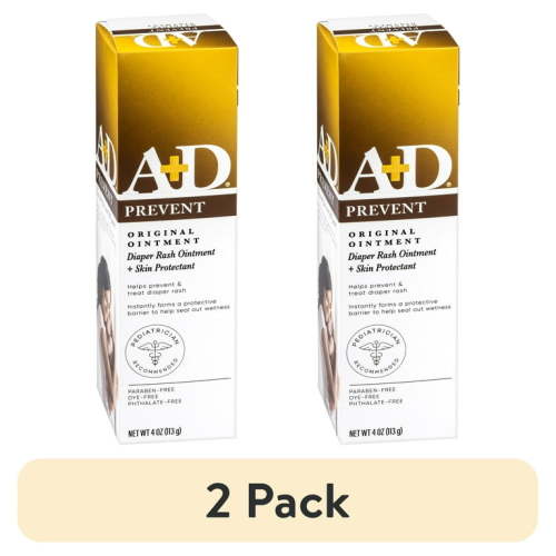 (2 pack) A+D Original Diaper Rash Ointment, 4oz