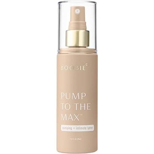 Boobie Pump to the Max Hands-free Dual-Purpose Breast Pumping & Intimate Spray | Increase Milk Supply & Ease Postpartum Discomfort During Pumping & Intimacy | Pregnancy & Beyond, 3 oz