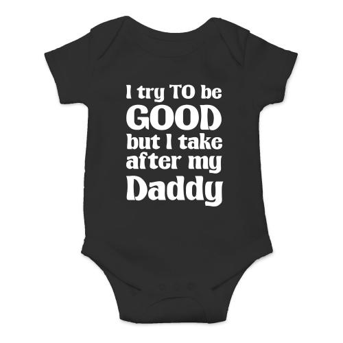crazy tees try daddy baby bodysuit cute - Temu