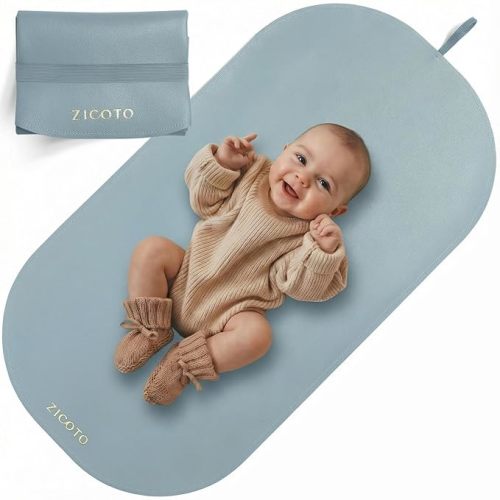 Beautiful Portable Baby Changing Pad - Wipeable and Easy to Clean Diaper Changing Mat - The Perfect Waterproof Vegan Leather Pad for Traveling