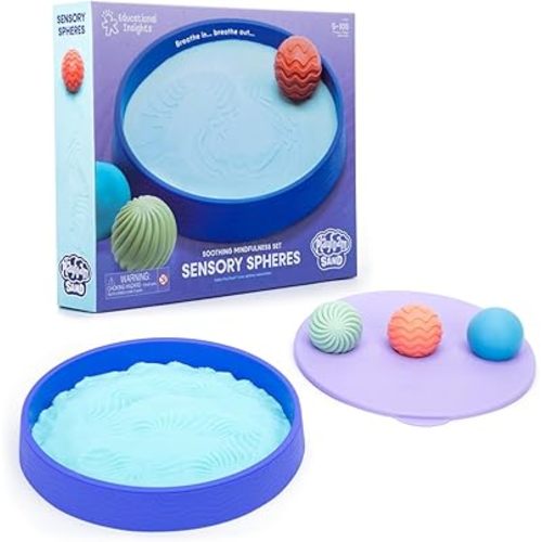 Educational Insights Playfoam® Sand Sensory Spheres - Relaxing Zen Garden Kits for Calm Down Corner or Desk, Anxiety Tools and Meditation Sets for Kids & Adults, Stress Relief Toys, Gift for Ages 5+