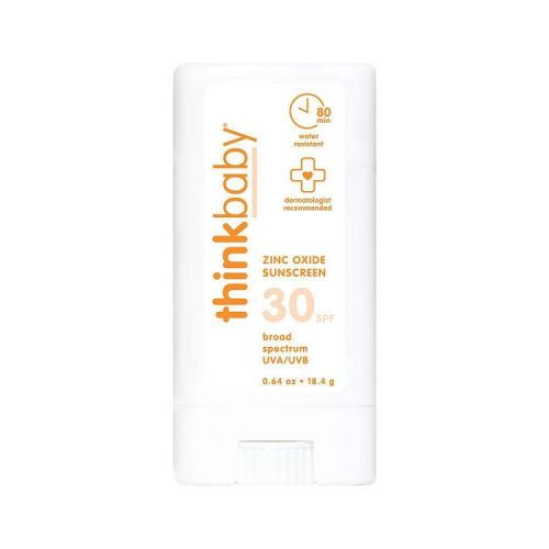 thinkbaby Mineral Baby Sunscreen Stick with Non-Nano Zinc Oxide; UVA/UVB Protection, Fragrance for Sensitive Skin, Water Resistant - SPF 30 - 0.64oz
