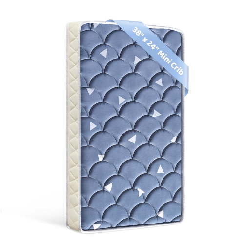 Premium Dual Sided Mini Crib Mattress, 38x24x4 Inch, Firm Support and Comfort Foam, Hypoallergenic, Noiseless and Odorless，Fits Mini and Portable Cribs