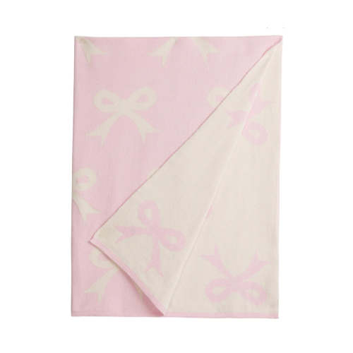 Nursery Blanket in Pink Bow | Over The Moon