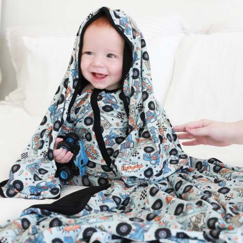 Big Wheelin' Double Sided Bamboo Blanket