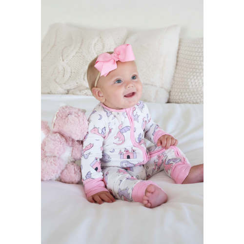 Dragon Adventure Convertible Zip Romper in Pink | Caden Lane