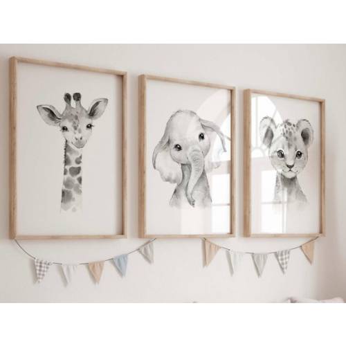 Safari Nursery Decor Safari Baby Animal Prints Safari Nursery - Etsy