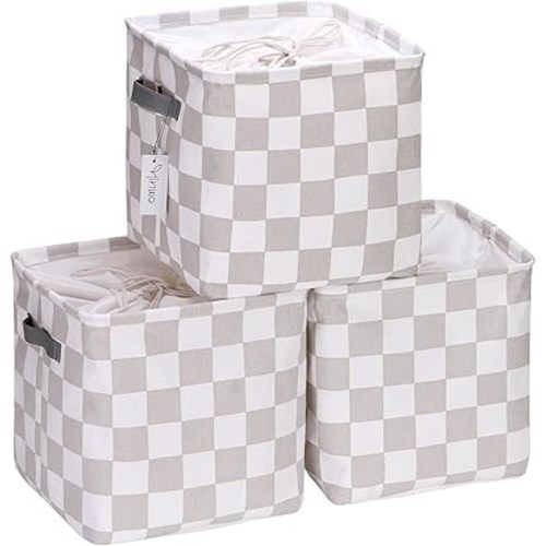 3-Pack Cubic Organizer Shelf Bins