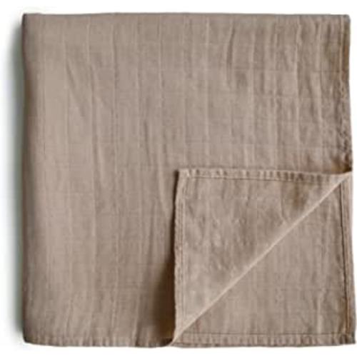 Amazon.com: mushie Muslin Baby Swaddle Blanket | 100% Organic Cotton (Natural) : Baby