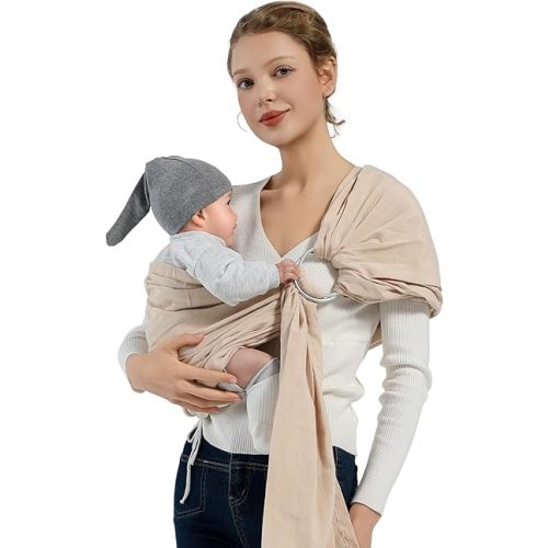 Baby Ring Sling Baby Carrier Newborn to Toddler, Ring Baby Carrier Sling, Toddler Carrier Toddler Sling, Baby Wraps Carriers, Baby Sling Carriers, Cream