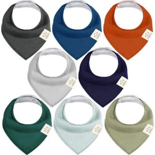 8-Pack Organic Bandana Bibs