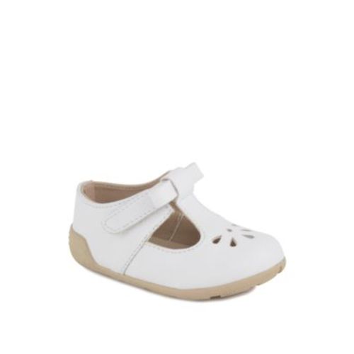 Baby Girls White T Strap Shoes