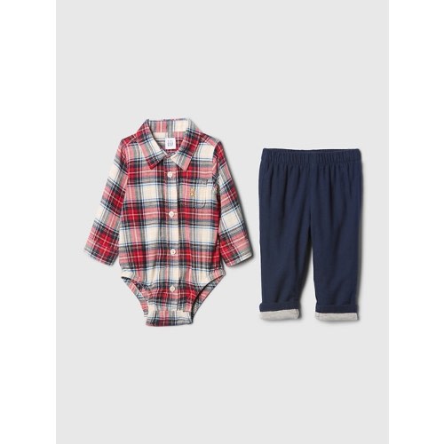 Baby Flannel Two-Piece Outfit Set