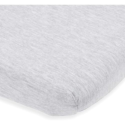 Bedside Sleeper Bassinet Sheet – Compatible with Milliard Side Sleeper – Fits 21 x 36 Mattress Without Bunching – Snuggly Soft Jersey Cotton – Light Grey