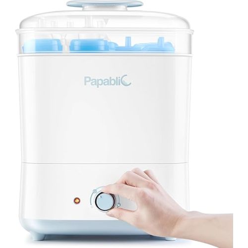 Papablic Bottle Sterilizer and Dryer Pro, 13 Bottles Extra-Large Capacity for Big Family, Electric Steam Bottle Sanitizer for Baby Bottles, Parts & Other Newborn Essentials