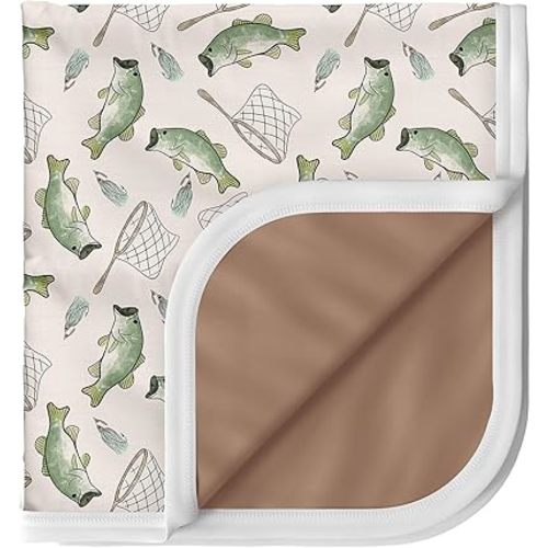 Pobi Baby Premium Baby Blanket, Soft Stretchy Quilt for Babies, Toddlers, Kids (Gone Fishing)