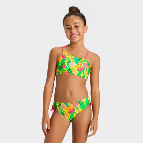 Girls' Giving Trop-lsational Swimwear Set - Cat & Jack™ Yellow M
