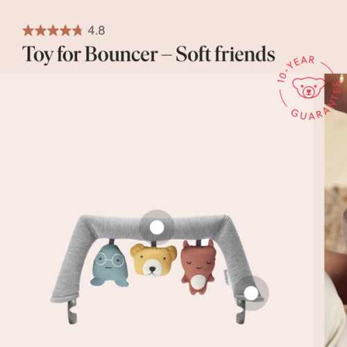 BabyBjörn Toy for Bouncer – Soft friends