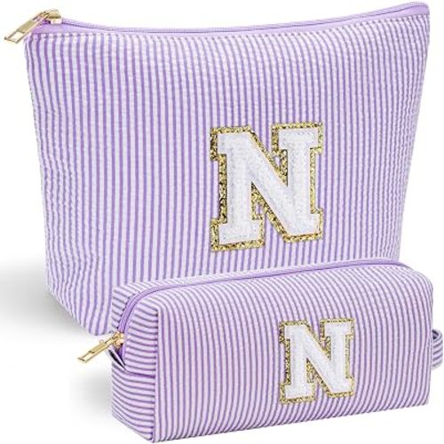 YOOLIFE Makeup Bag - Cute Cosmetics Organizer for Women, Personalized Gifts for Best Friend, Daughter, Valentine's Day, Wedding